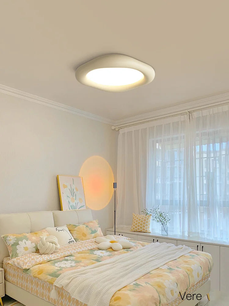 Afralia™ Resin Cream Minimalist Ceiling Lamp - Modern Master Bedroom Lighting