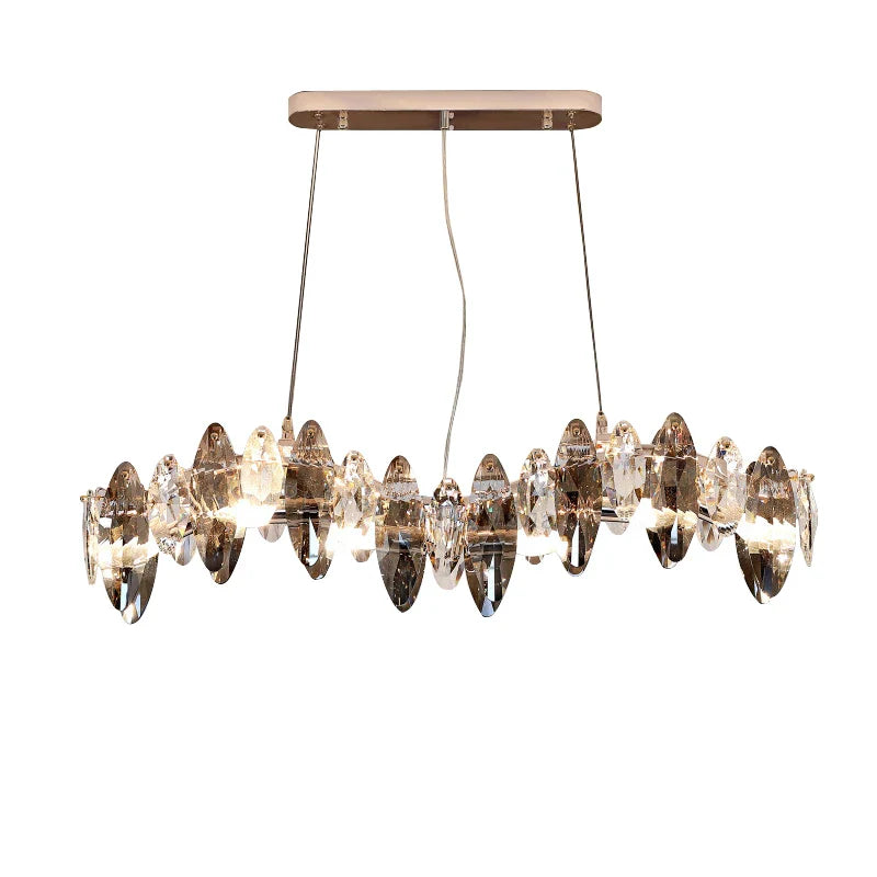 Afralia™ Kristal 2024 Chandelier LED Light for Dining and Living Room Decor
