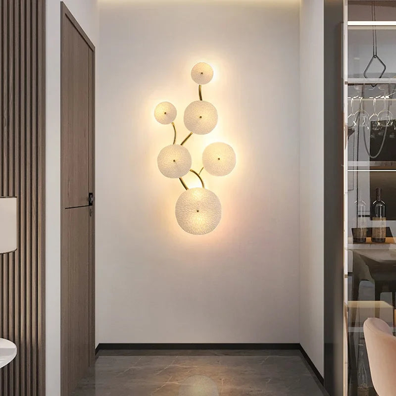 Afralia™ Modern Ceramics Wall Sconces LED Lights for Home Living Room Decor