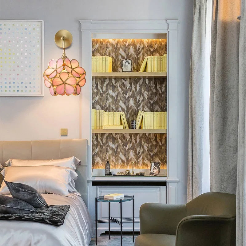 Afralia™ Modern Flower Wall Sconce Lights Fixture for Bedroom Living Dining Room