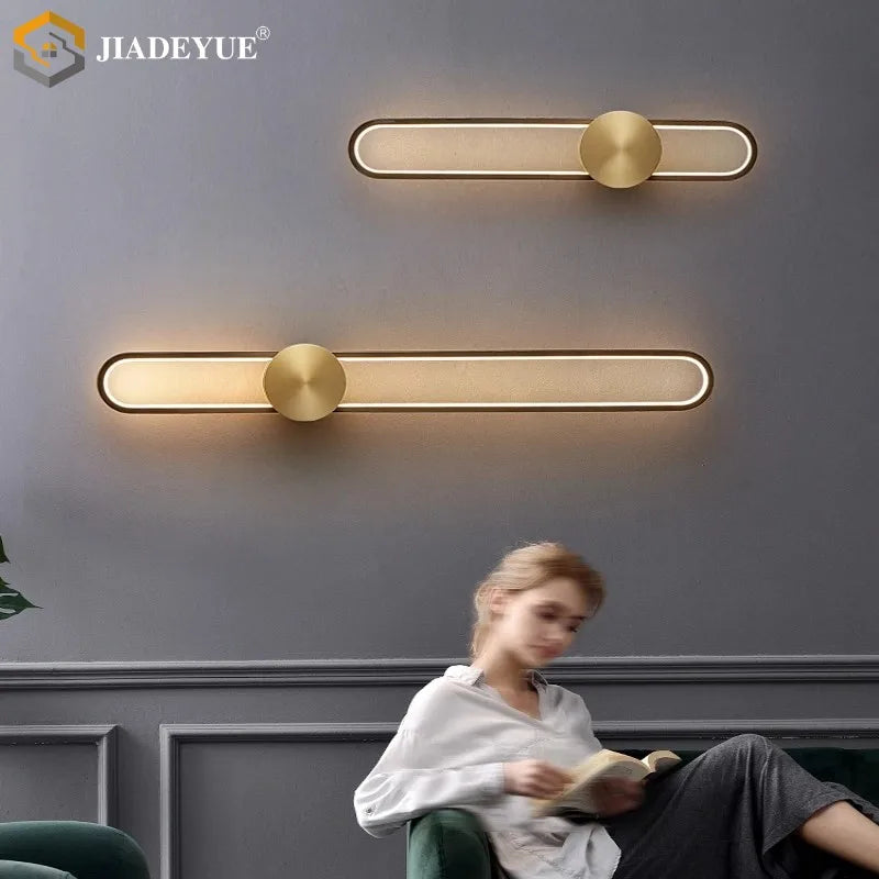 Afralia™ LED Long Wall Lamp for Living Room Bedside TV Background Wall