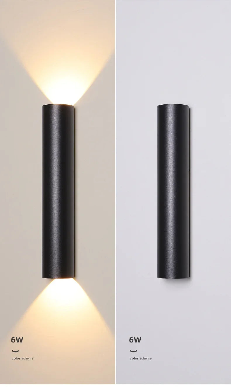 Afralia™ Modern Up and Down Wall Lamp for TV Background, Bedroom, Corridor, Stair & Home