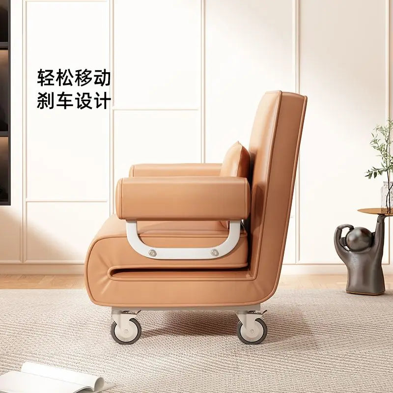 Afralia™ Luxury Modern Folding Sofa Bed Single Lounge Chair Elegant Apartment Recliner