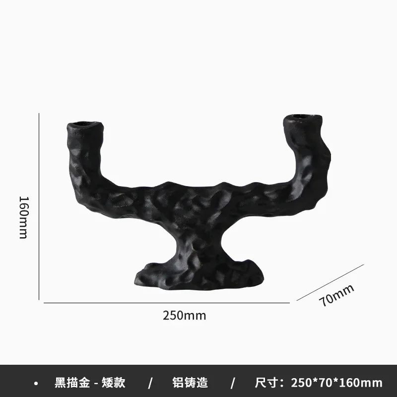 Vintage Resin Candlestick Candelabrum by Afralia™ - Home Decor & Wedding Accent