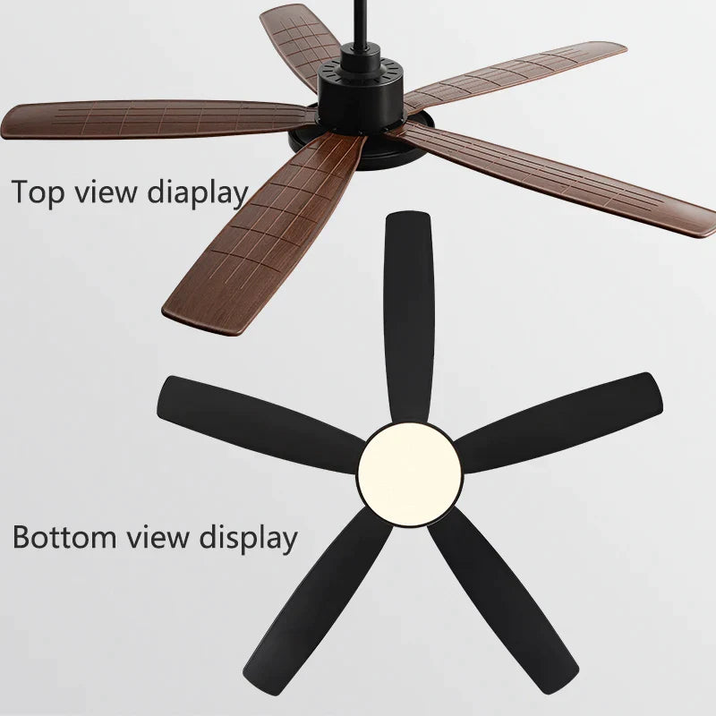 Afralia™ Living Bedroom Ceiling Fan With Light, Remote Control, 48-60 Inch, LED, DC, 220V