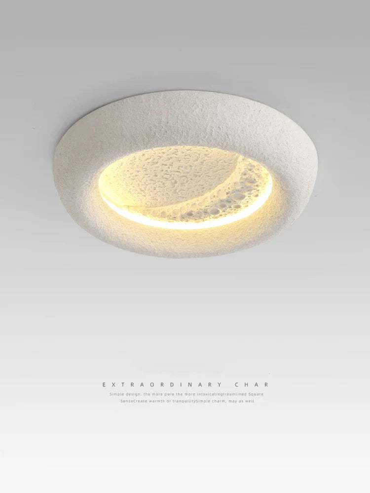 Afralia™ Modern Moon Cream Ceiling Lamp for Bedroom Living Room Children's Room