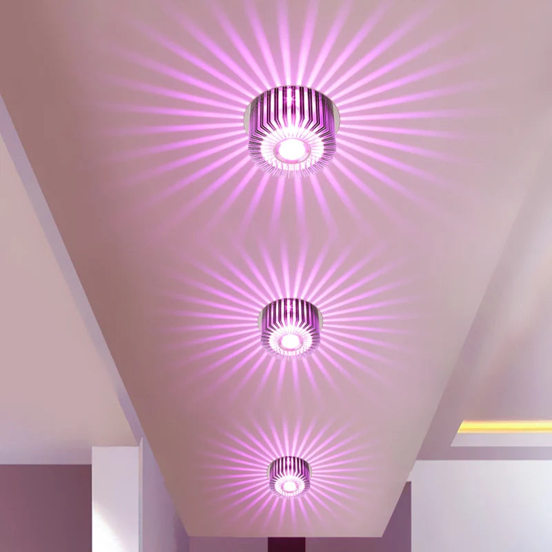 Afralia™ Modern Colorful LED Ceiling Light Fixture 1W Aluminum Sconce