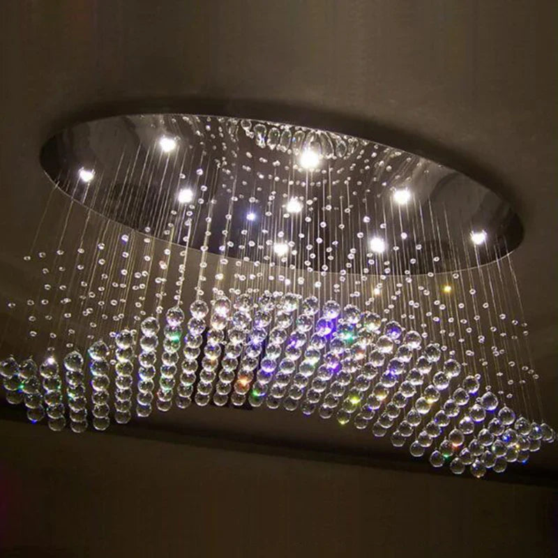 Afralia™ Crystal Flush Mount Chandelier: Modern Contemporary Lighting