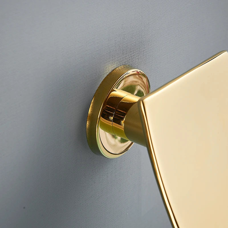 Afralia™ Gold Waterfall Wall Mount Faucet for Bathroom Basin Mixer Tap