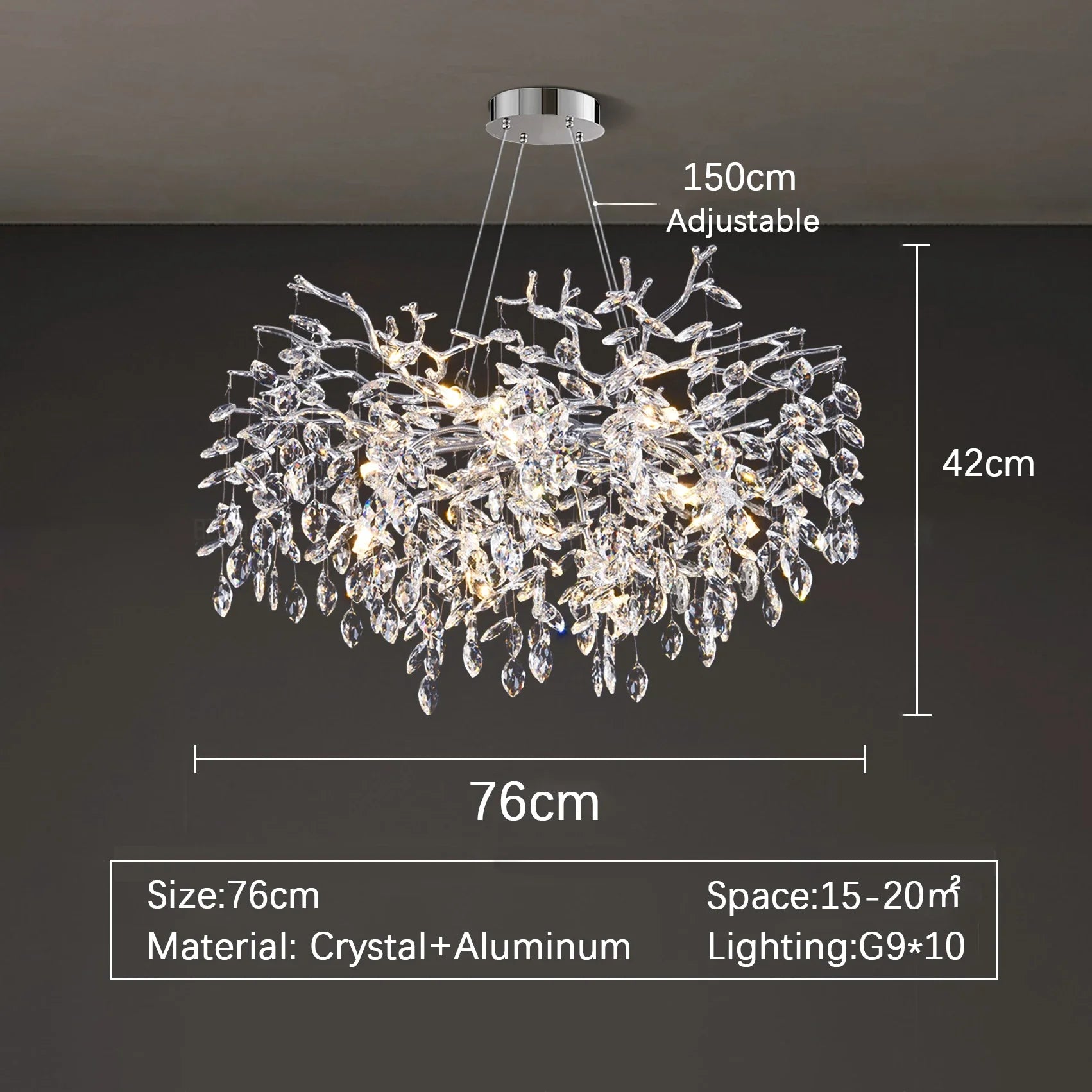 Afralia™ Gold Luxury LED Ceiling Chandelier for Living Room and Hotel Hall