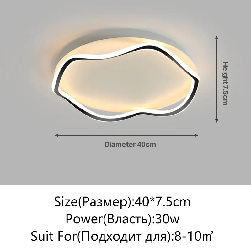 Afralia™ Modern Round LED Ceiling Lamp with Remote Control for Indoor Lighting