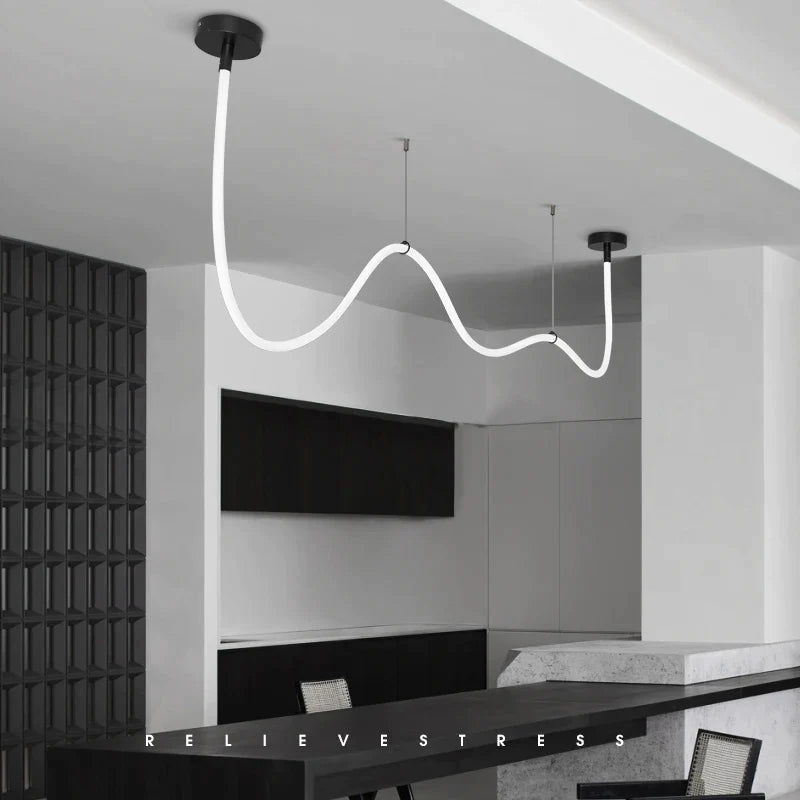 Afralia™ Wire Dining Room Chandelier | Modern High-end Fashion Restaurant & Bar Lighting