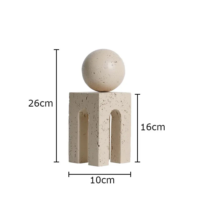 Afralia™ Modern Arch Geometry Ornaments - Creative Desk Decoration & Room Art Statue