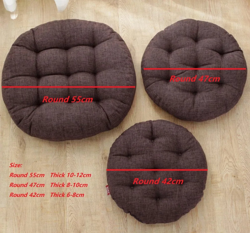 Afralia™ Yoga Round Mat Pouf Seat Pillows for Comfortable Seating and Meditation