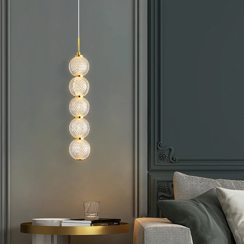 Modern Acrylic Ball LED Pendant Lights for Bedroom and Dining Room by Afralia™