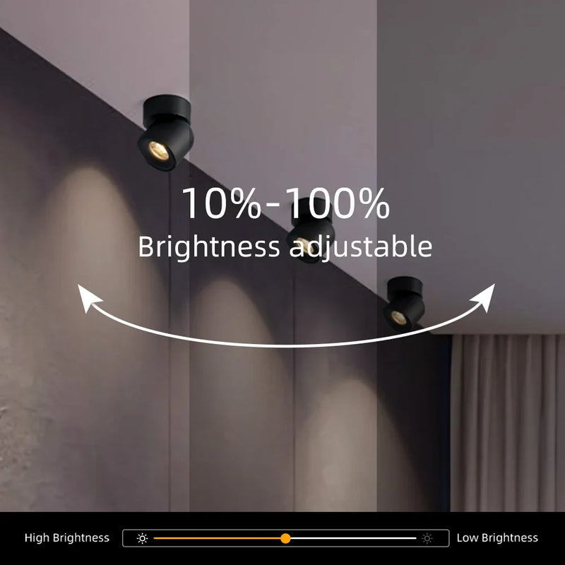 Afralia™ Adjustable Angle LED Downlight 7W/9W CRI97 Dimmable for Indoor Lighting