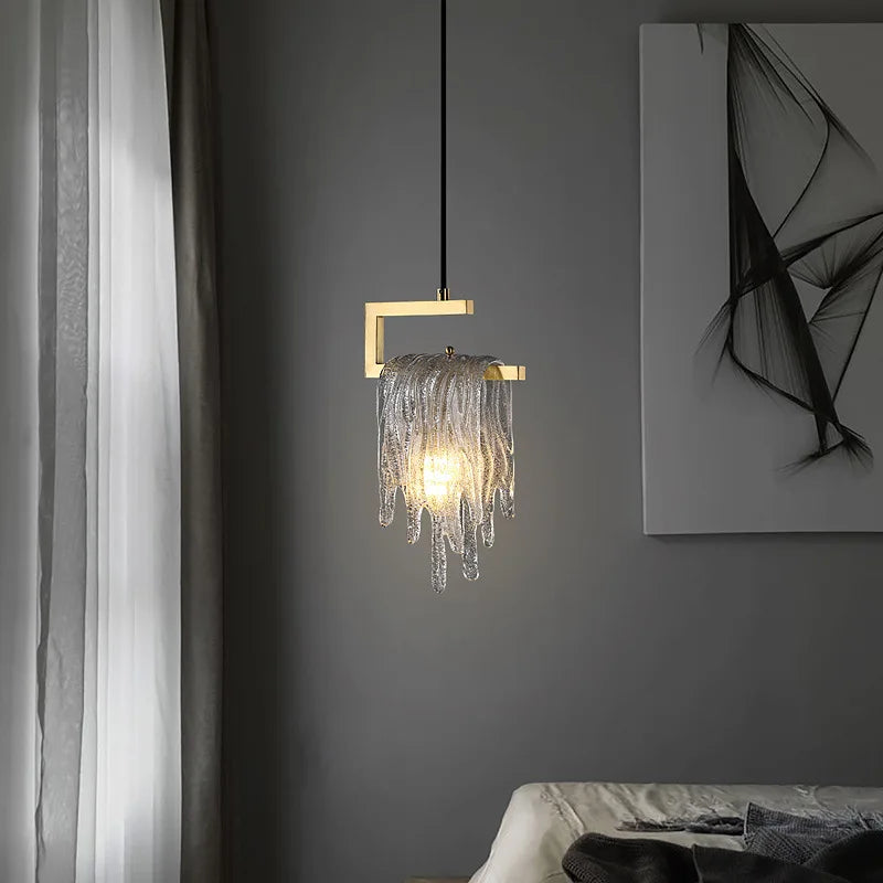 Afralia™ Crystal LED Ceiling Chandelier: Modern Trendy Bedroom Pendant Light