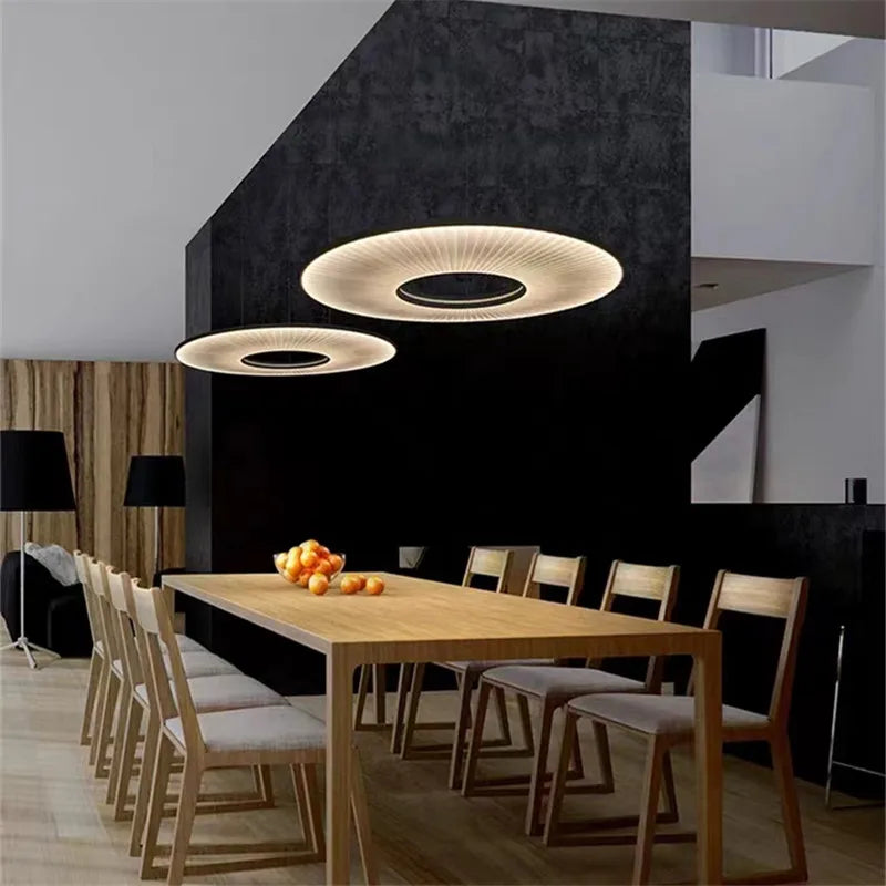 Afralia™ White Fabric Round Pendant Lamp for Soft Room Decor