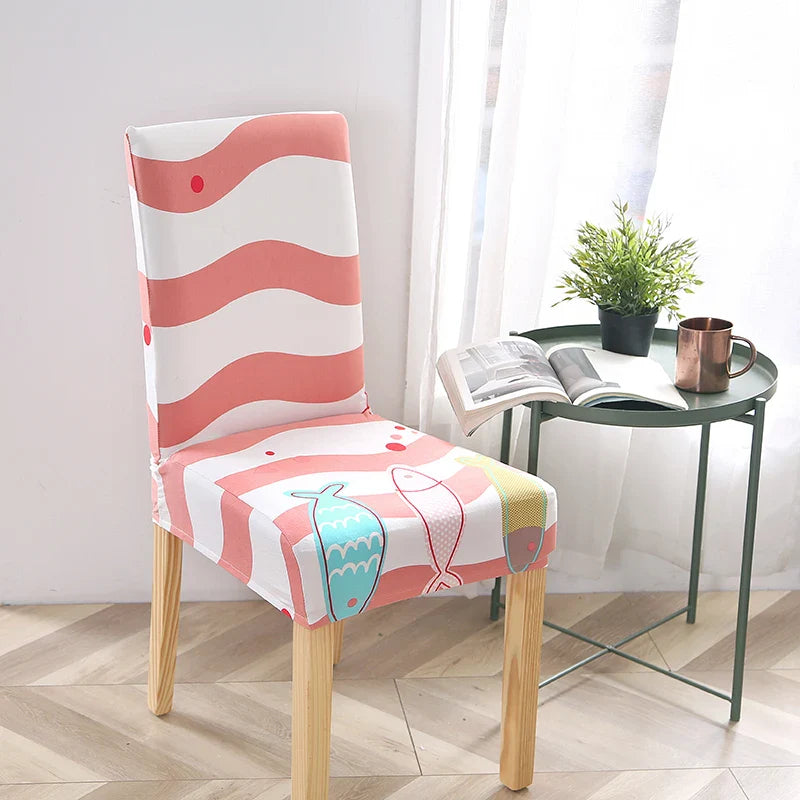 Afralia™ Stretch Print Chair Cover - Elastic Seat Slipcover