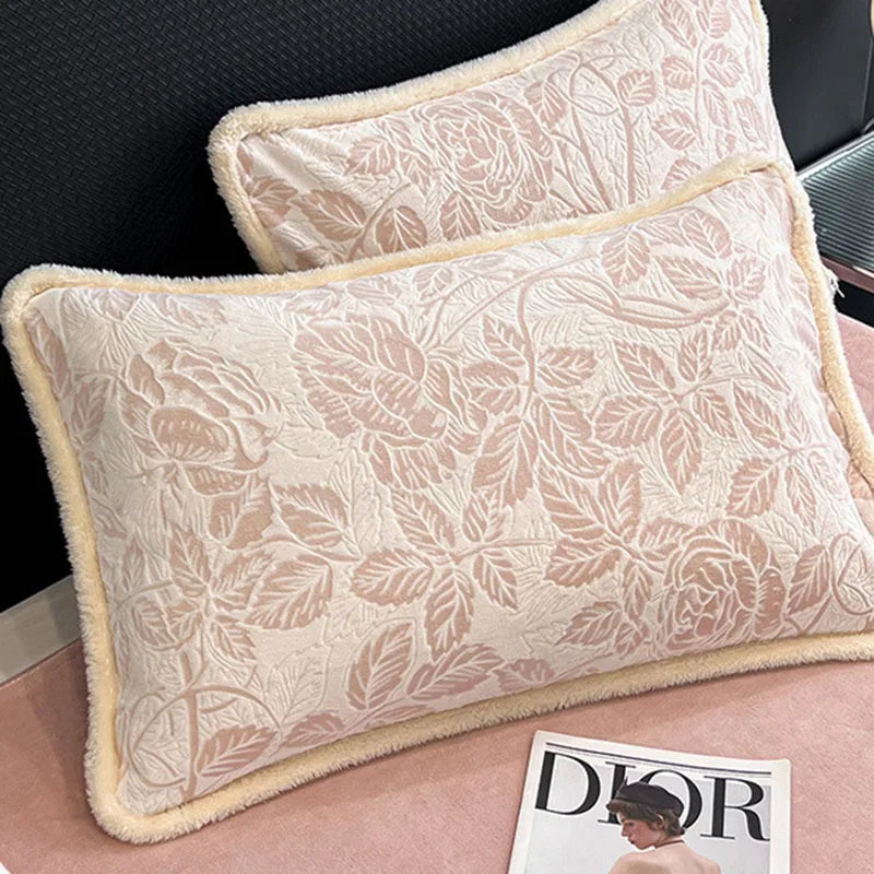 Afralia™ Milk Velvet Jacquard Bedding Set: Autumn Winter Warm Luxury for Bedroom Comfort