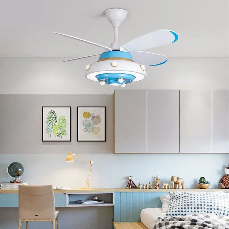 Afralia™ Rabbit Carrot Ceiling Fan: Fun Kids' Room Lighting for Home