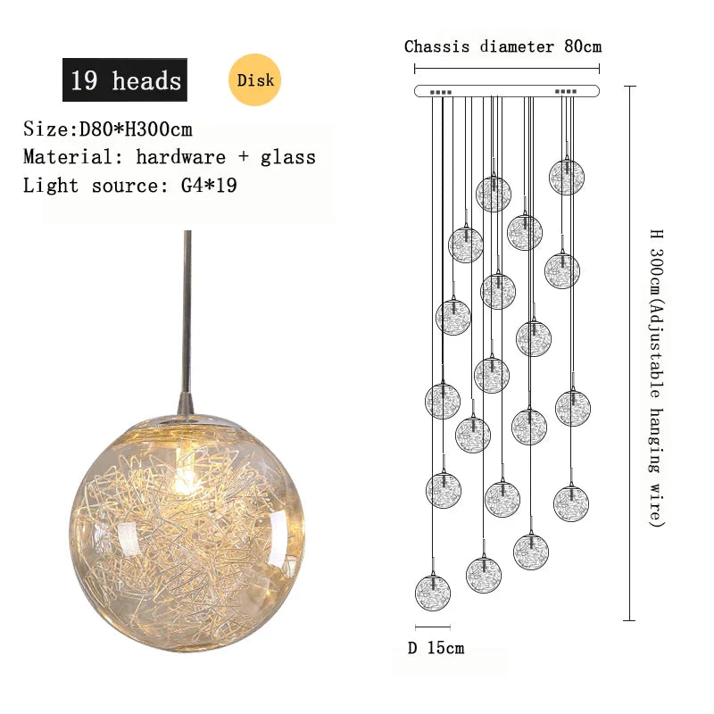 Afralia™ Crystal Ceiling Chandelier for Modern Loft Living Room, Home, Hotel, Kitchen, Bedroom Lighting