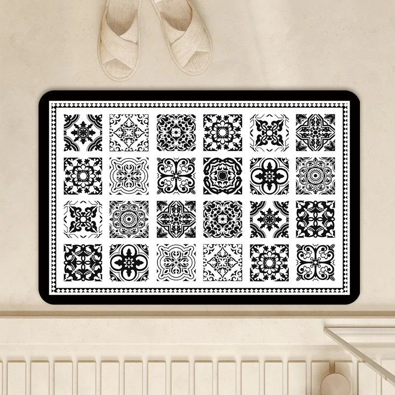 Afralia™ Diatom Ooze Absorbent Bathroom Mat: Vintage Style, Anti-Slip, Easy to Clean