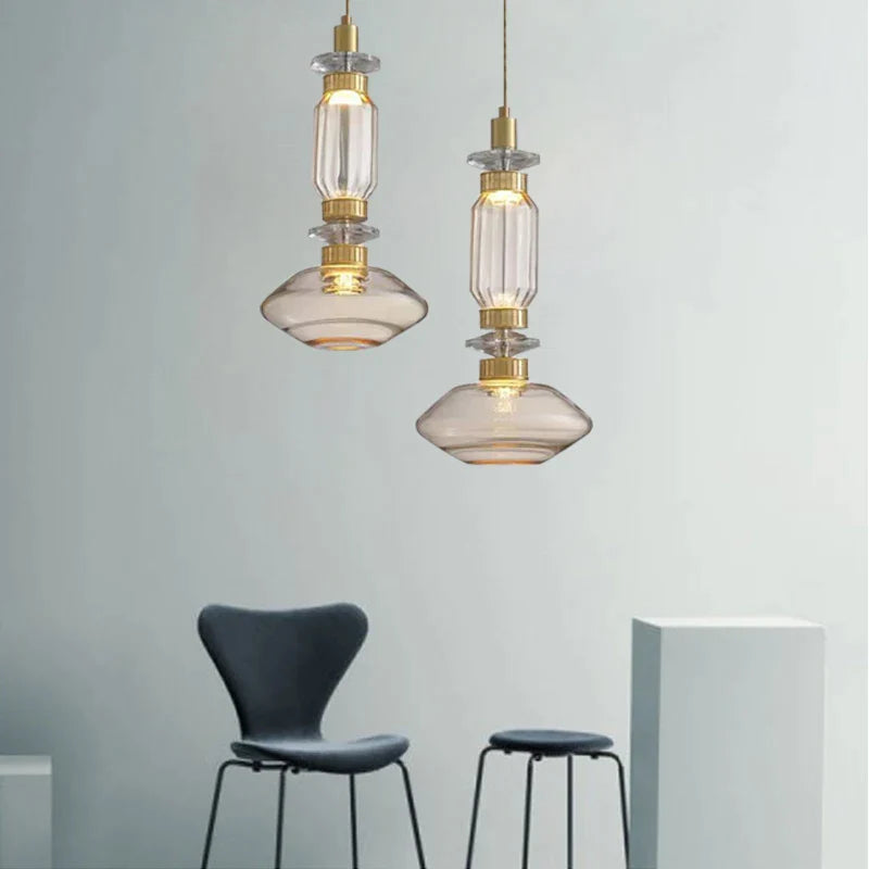 Afralia™ Glass Chandelier: Elegant Lighting for Home, Restaurant, Bar, and Study Room