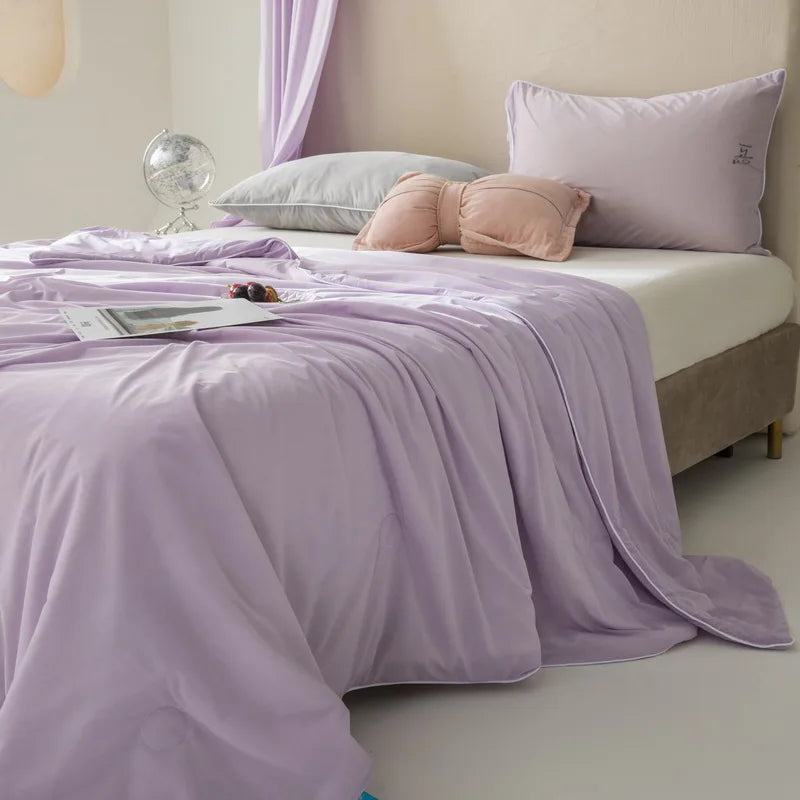 Afralia™ Premium Ice Cream Summer Quilt: High-End Cool Fiber, Soft & Breathable Quilted Blanket