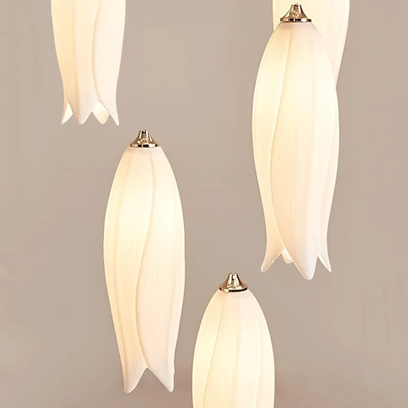 Afralia™ Nordic Tulip Chandelier: Multi-heads Pendant Lamp for Villa, Hotel, Restaurant, Bedroom