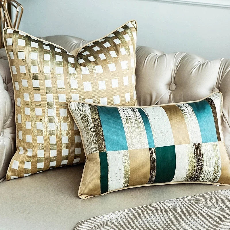 Afralia™ Luxury Jacquard Cushion Cover Set for Elegant Home Decor.