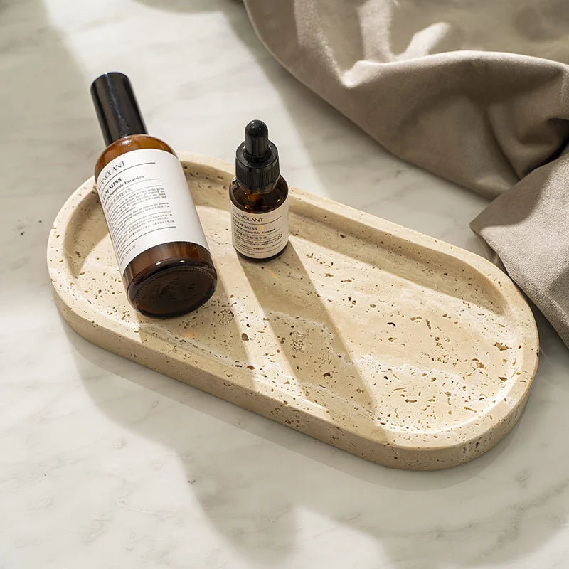 Afralia™ Marble Tray: Stylish Vanity, Dresser, & Sink Organizer