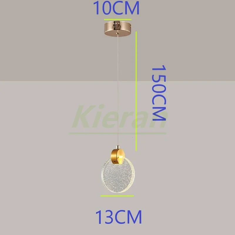 Afralia™ Crystal LED Chandelier: Modern 5head Highlight for Bedroom, Bar, Study Room Decor