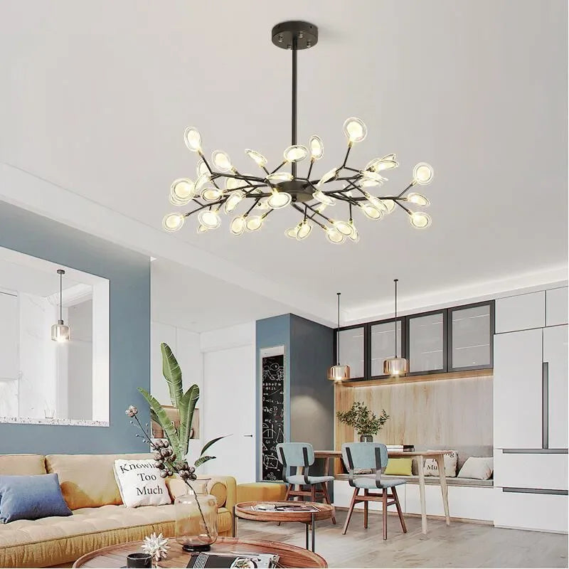 Afralia™ FireWorm Pendant Light: Modern Living Room Chandelier, Bedroom Decor Hanging Fixture