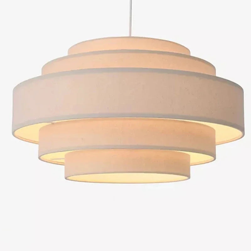 Afralia™ Minimalist Fabric Pendant Chandelier for Bedroom and Bar - LED Ceiling Lamp