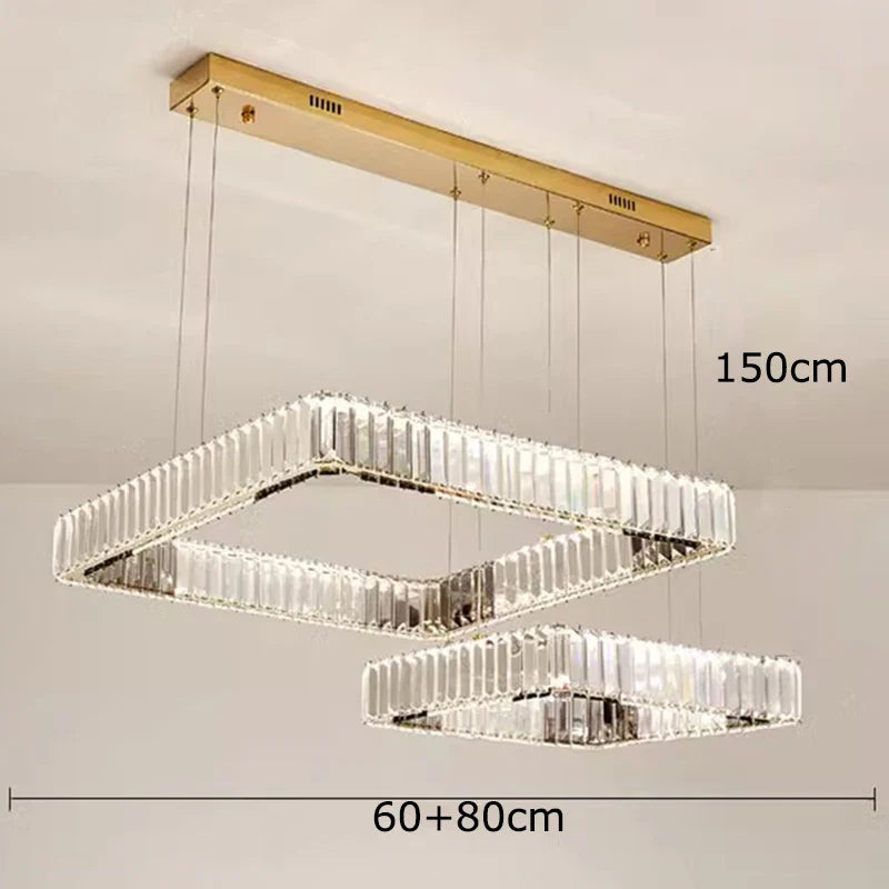 Afralia™ Modern Crystal Pendant Chandelier for Living and Dining Room Lighting