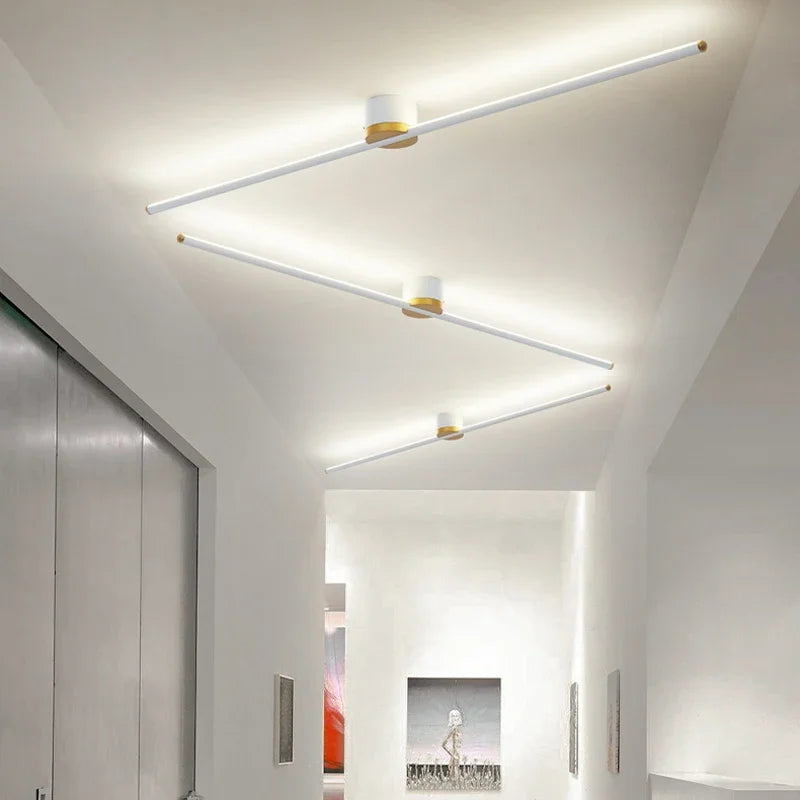 Afralia™ LED Strip Ceiling Light: Sleek Modern Design for Home Lighting Ambiance