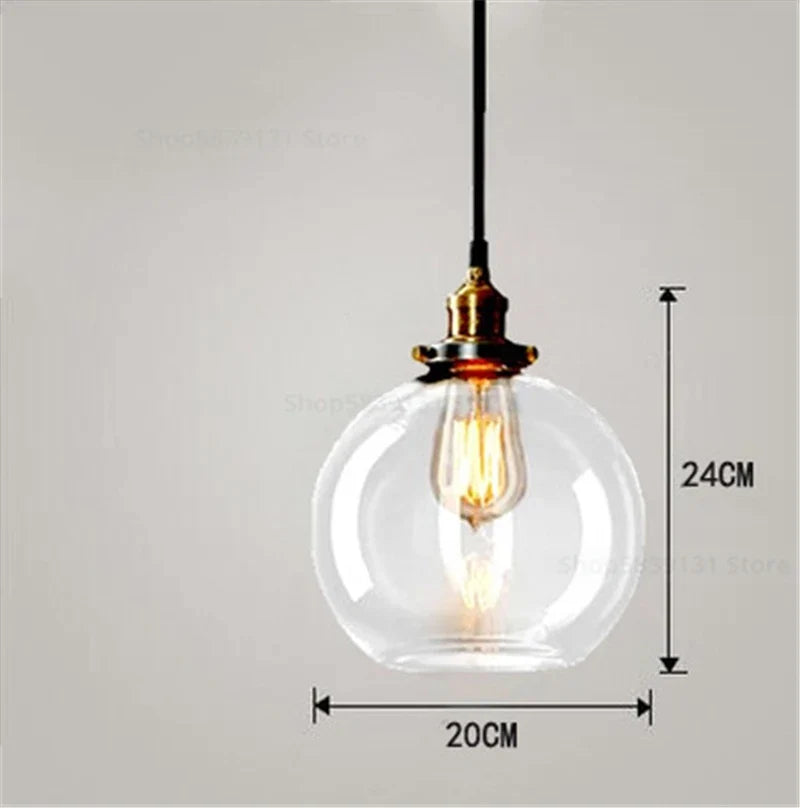 Afralia™ Nordic Glass Ball Pendant Lights for Modern Living Room LED Decor