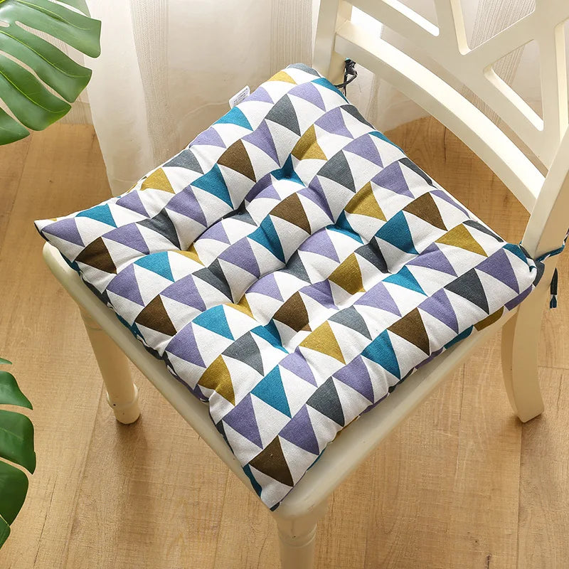 Afralia™ Square Cotton Upholstery Chair Cushion for Office, Home, Car, Garden, or Lounge