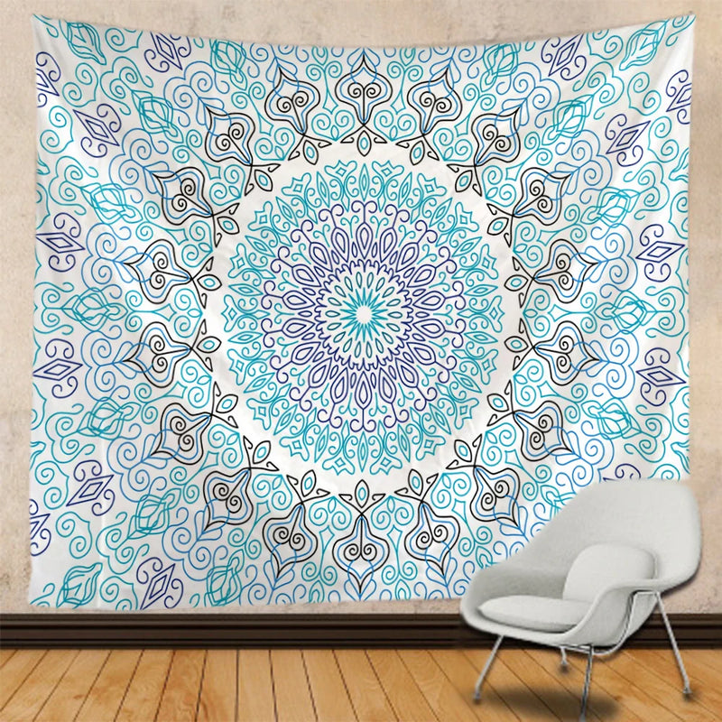 Afralia™ Mandala Psychedelic Tapestry: Boho Yoga Mat & Room Wall Decor