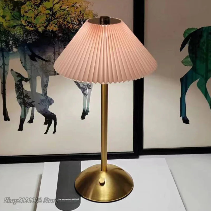 Afralia™ Mushroom Touch Dimming LED Table Lamp for Retro Ambiance