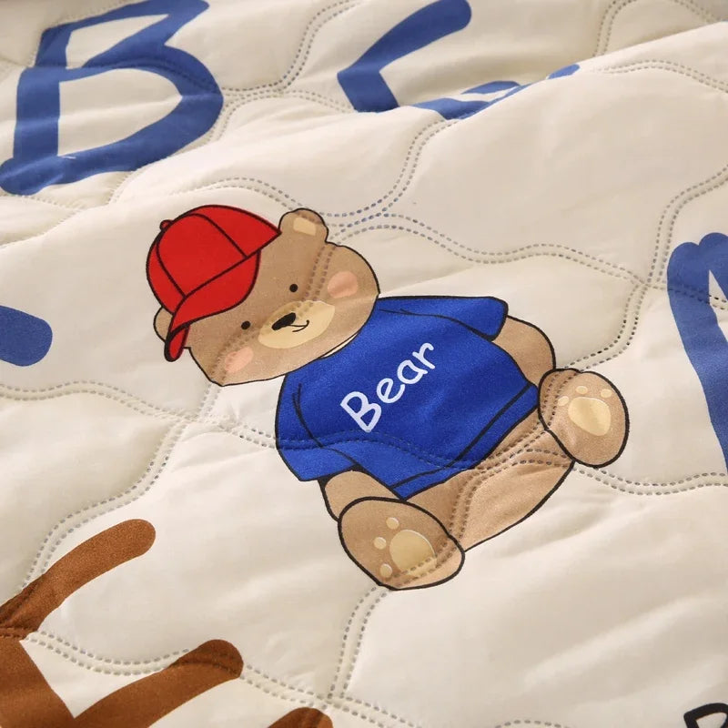 Afralia™ Bear Quilt & Pillowcase Set - Soft & Breathable Summer Bedding