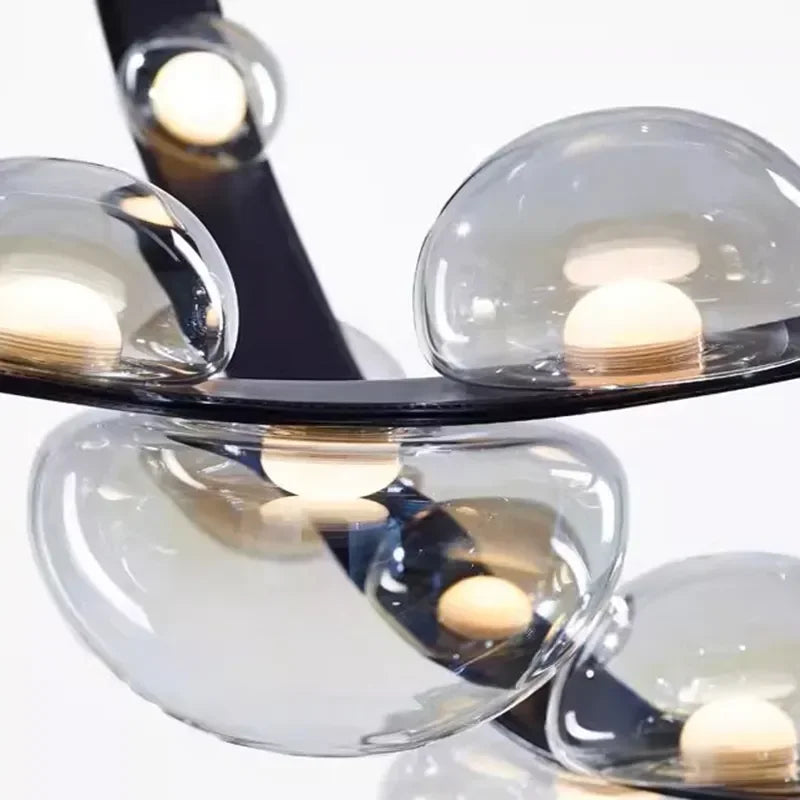 Afralia™ Designer Leather Loft Chandelier Pendant Light for Living Room Hotel Staircase