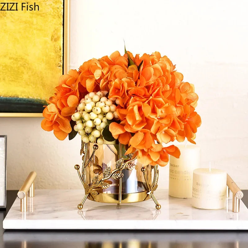 Afralia™ Gilded Tree Branch Glass Vase for Stylish Flower Arrangement