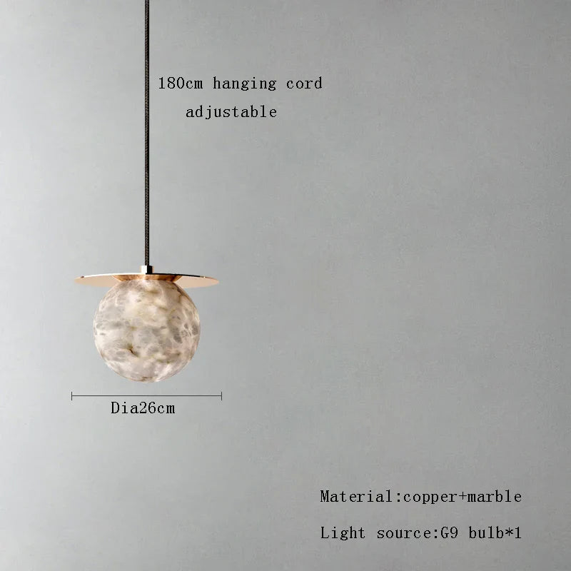 Afralia™ Round Lucite Ball Pendant Light-Ceiling Adjustable Living Room Fixture