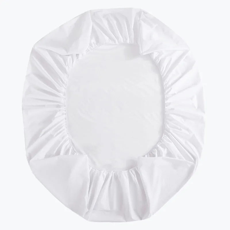 Afralia™ Waterproof Brushed Bedsheet, Solid Color Single Bed Cover with Elastic Band