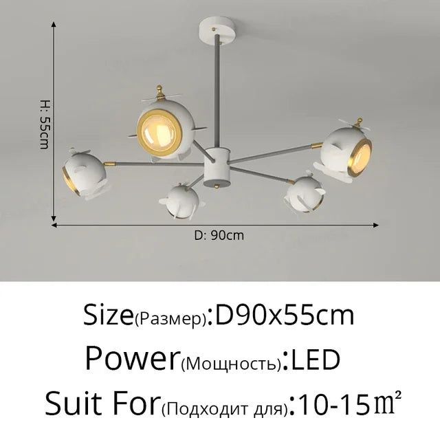 Afralia™ Helicopter Chandeliers: Indoor Hanging Lights for Kids' Bedrooms and Living Rooms