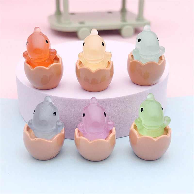 Mini Glow-in-the-Dark Eggshell Chick Duck Dinosaur Afralia™ Figurines Home Decor