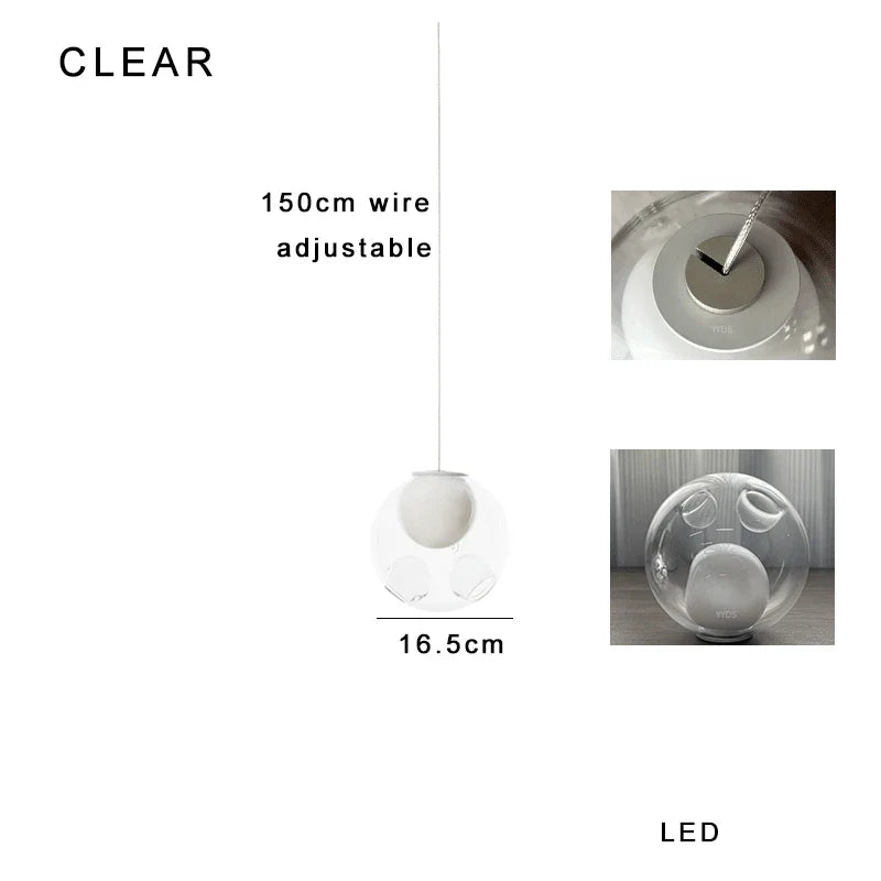 Afralia™ Red Glass Pendant Chandelier Sputnik Lighting Fixture for Modern Boho Decor