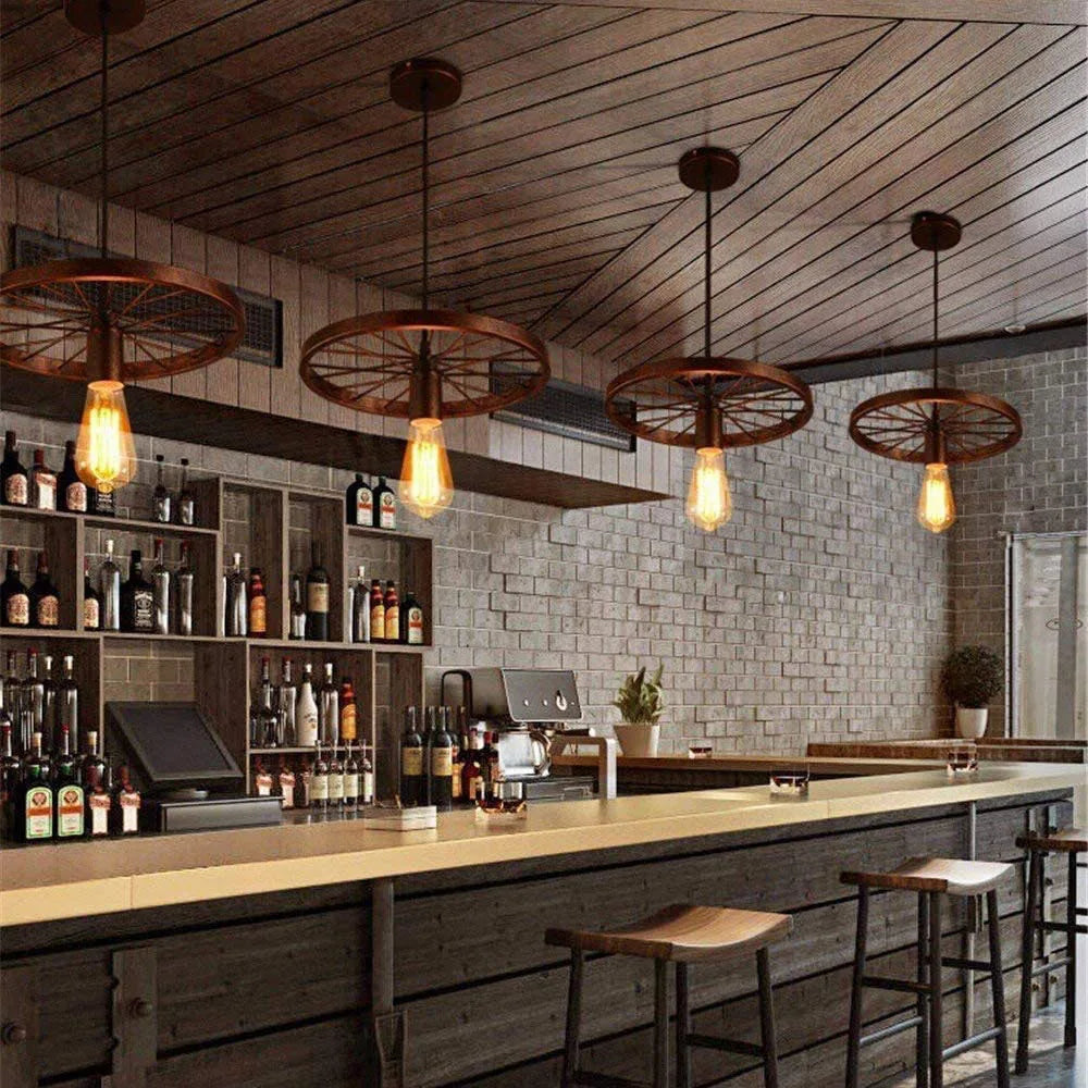 Afralia™ Rustic Metal Chandeliers: Vintage Industrial Pendant Lights for Home, Restaurant, Bar